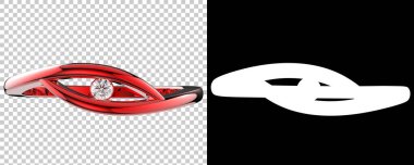 Mücevher arka planda izole edilmiş. 3d görüntüleme - illüstrasyon