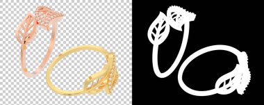 Mücevher arka planda izole edilmiş. 3d görüntüleme - illüstrasyon