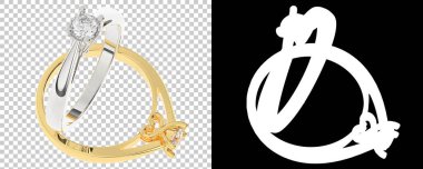 Mücevher arka planda izole edilmiş. 3d görüntüleme - illüstrasyon