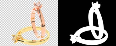 Mücevher arka planda izole edilmiş. 3d görüntüleme - illüstrasyon