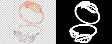 Mücevher arka planda izole edilmiş. 3d görüntüleme - illüstrasyon