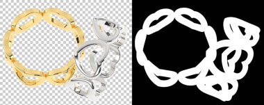 Mücevher arka planda izole edilmiş. 3d görüntüleme - illüstrasyon