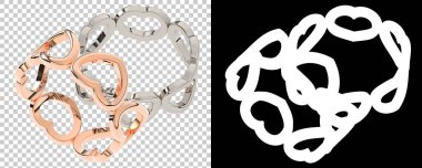 Mücevher arka planda izole edilmiş. 3d görüntüleme - illüstrasyon