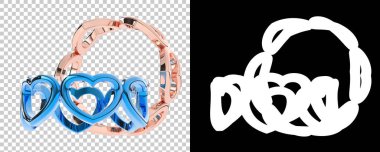 Mücevher arka planda izole edilmiş. 3d görüntüleme - illüstrasyon