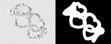 Mücevher arka planda izole edilmiş. 3d görüntüleme - illüstrasyon