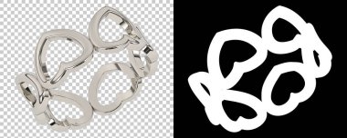 Mücevher arka planda izole edilmiş. 3d görüntüleme - illüstrasyon