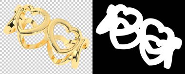 Mücevher arka planda izole edilmiş. 3d görüntüleme - illüstrasyon