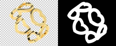 Mücevher arka planda izole edilmiş. 3d görüntüleme - illüstrasyon