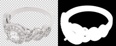 Mücevher arka planda izole edilmiş. 3d görüntüleme - illüstrasyon