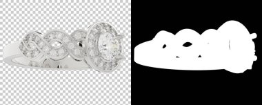 Mücevher arka planda izole edilmiş. 3d görüntüleme - illüstrasyon