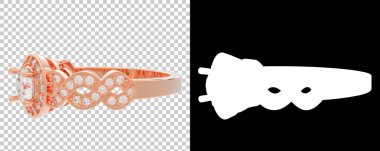 Mücevher arka planda izole edilmiş. 3d görüntüleme - illüstrasyon