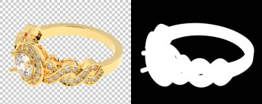 Dekoratif değerli mücevherlerin 3D çizimi