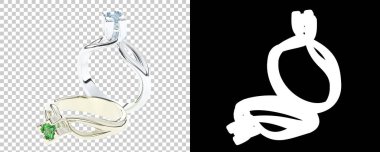 Dekoratif değerli mücevherlerin 3D çizimi