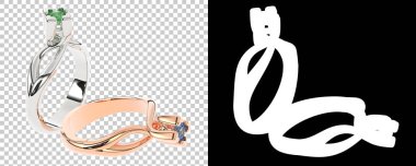 Dekoratif değerli mücevherlerin 3D çizimi