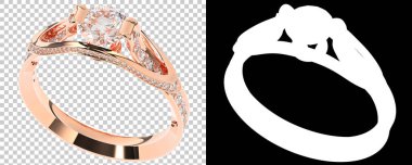 Dekoratif değerli mücevherlerin 3D çizimi