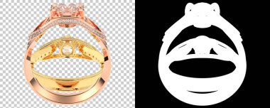 Dekoratif değerli mücevherlerin 3D çizimi