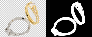 Dekoratif değerli mücevherlerin 3D çizimi