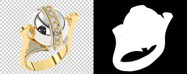 Mücevher arka planda izole edilmiş. 3d görüntüleme - illüstrasyon