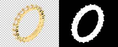 Mücevher arka planda izole edilmiş. 3d görüntüleme - illüstrasyon