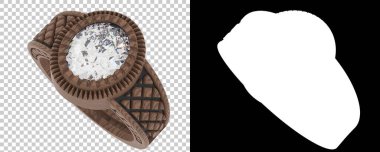 Mücevher arka planda izole edilmiş. 3d görüntüleme - illüstrasyon