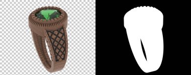 Mücevher arka planda izole edilmiş. 3d görüntüleme - illüstrasyon