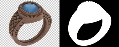 Mücevher arka planda izole edilmiş. 3d görüntüleme - illüstrasyon