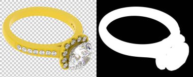 Mücevher arka planda izole edilmiş. 3d görüntüleme - illüstrasyon