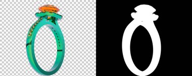 Mücevher arka planda izole edilmiş. 3d görüntüleme - illüstrasyon