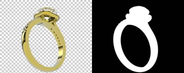 Mücevher arka planda izole edilmiş. 3d görüntüleme - illüstrasyon