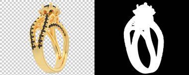 Mücevher arka planda izole edilmiş. 3d görüntüleme - illüstrasyon