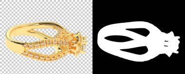 Mücevher arka planda izole edilmiş. 3d görüntüleme - illüstrasyon