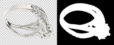 Mücevher arka planda izole edilmiş. 3d görüntüleme - illüstrasyon