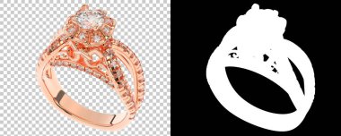 Mücevher arka planda izole edilmiş. 3d görüntüleme - illüstrasyon