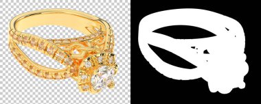 Mücevher arka planda izole edilmiş. 3d görüntüleme - illüstrasyon