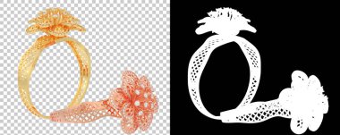 Mücevher arka planda izole edilmiş. 3d görüntüleme - illüstrasyon