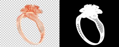 Mücevher arka planda izole edilmiş. 3d görüntüleme - illüstrasyon