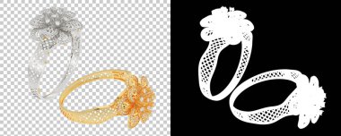 Mücevher arka planda izole edilmiş. 3d görüntüleme - illüstrasyon