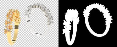 Mücevher arka planda izole edilmiş. 3d görüntüleme - illüstrasyon