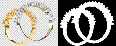 Mücevher arka planda izole edilmiş. 3d görüntüleme - illüstrasyon