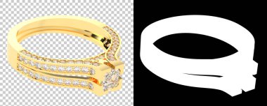 Mücevher arka planda izole edilmiş. 3d görüntüleme - illüstrasyon