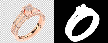 Mücevher arka planda izole edilmiş. 3d görüntüleme - illüstrasyon