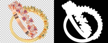 Mücevher arka planda izole edilmiş. 3d görüntüleme - illüstrasyon