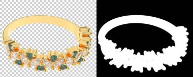 Mücevher arka planda izole edilmiş. 3d görüntüleme - illüstrasyon