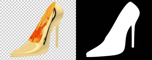 Princess Shoe Isolated White Background Rendering Illustration — Stock Photo, Image