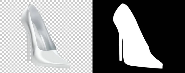 Prenses Ayakkabısı Beyaz Arka Planda Izole Edilmiş Görüntüleme Illüstrasyon — Stok fotoğraf