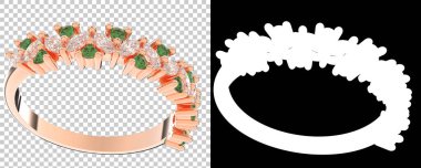 Mücevher arka planda izole edilmiş. 3d görüntüleme - illüstrasyon