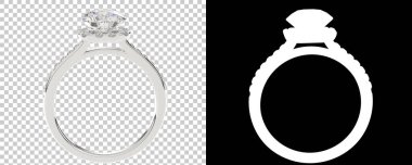 Mücevher arka planda izole edilmiş. 3d görüntüleme - illüstrasyon