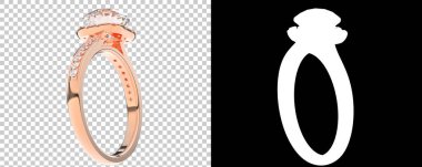 Mücevher arka planda izole edilmiş. 3d görüntüleme - illüstrasyon