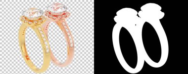 Mücevher arka planda izole edilmiş. 3d görüntüleme - illüstrasyon