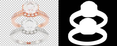 Dekoratif değerli mücevherlerin 3D çizimi